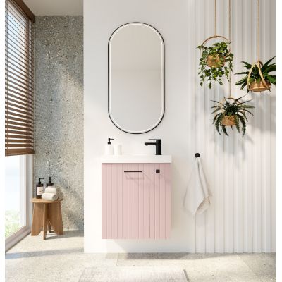 Uptrend Nook umywalka z szafką i uchwytami 55 cm rose mat/czarny mat 010SU5512TR41366