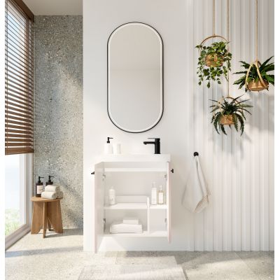 Uptrend Nook umywalka z szafką i uchwytami 55 cm rose mat/czarny mat 010SU5512TR41366