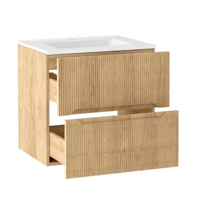 Uptrend Mavi umywalka z szafką 61 cm dąb hikora naturalna 012-SU60-02+UP4530-600