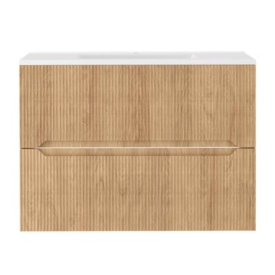 Uptrend Mavi umywalka z szafką 81 cm dąb hikora naturalna 012-SU80-02+UP4530-800