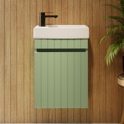 Uptrend Miseno umywalka z szafką 40 cm szałwia mat 001-SU40-03+TR41355