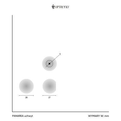 Uptrend Panarea uchwyt Trawertyn Kaszmirowy 999UC2803