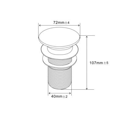 Uptrend Celia korek do umywalki złoty F008G-U18