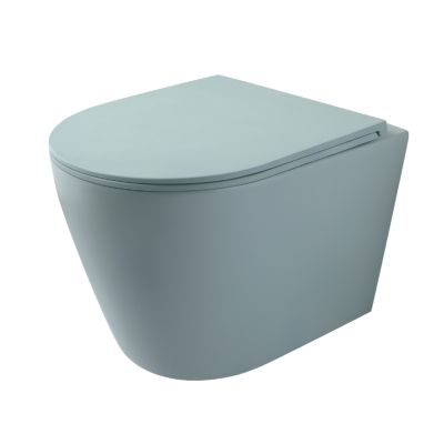 Uptrend Amaro miska WC z deską wolnoopadającą wisząca bez kołnierza ze spłukiwaniem wirowym zielony mat TR2217U35