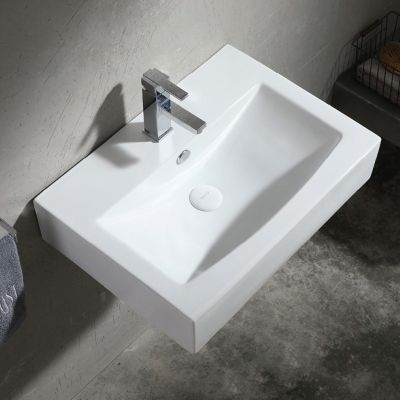 Uptrend Fortis umywalka 54x40,5 cm nablatowa prostokątna biały połysk TR4394