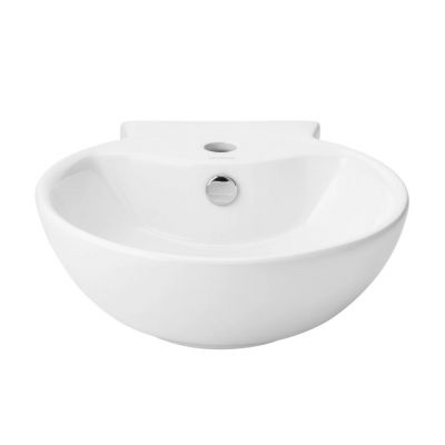 Uptrend Rio umywalka 42,5x15 cm okrągła ścienna biała TR4033