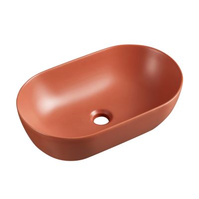 Uptrend Sparrow umywalka 50x30 cm owalna nablatowa Iron Red mat TR41385-U30