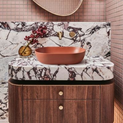 Uptrend Sparrow umywalka 50x30 cm owalna nablatowa Iron Red mat TR41385-U30