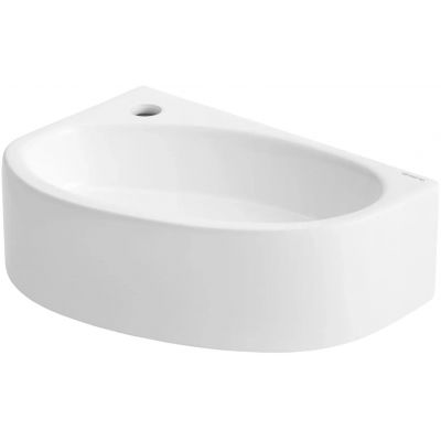 Uptrend Avo umywalka 42x29 cm półokrągła ścienna lewa biała TR4519A