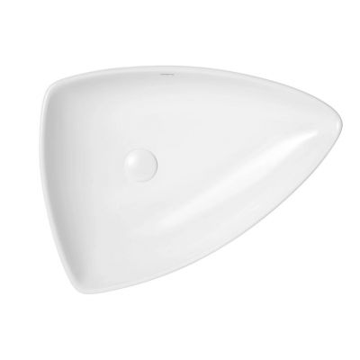 Uptrend Besta umywalka 63x13 cm owalna nablatowa biała TR4923