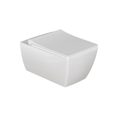 Vilarte by Dura First miska WC wisząca bez kołnierza biały połysk 5331