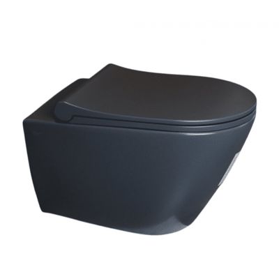 Vilarte by Dura Siena miska WC wisząca bez kołnierza antracyt mat 5751MA