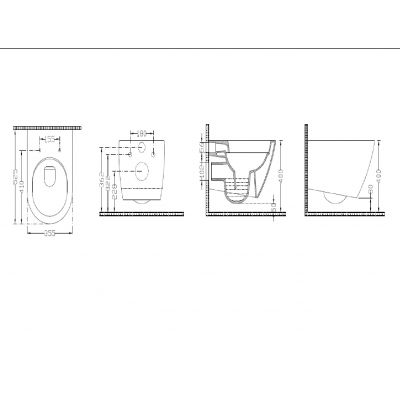 Vilarte by Dura Siena miska WC wisząca bez kołnierza czerwony połysk 5751PK
