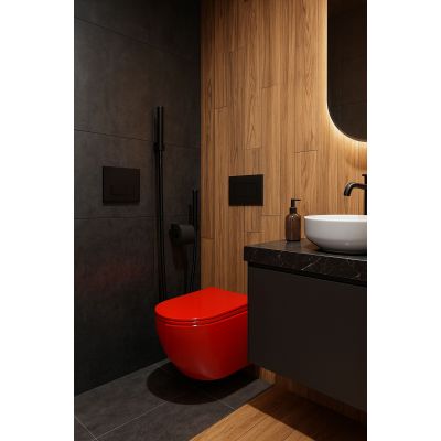 Vilarte by Dura Siena miska WC wisząca bez kołnierza czerwony połysk 5751PK