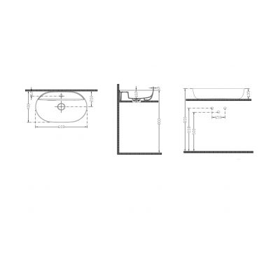 Vilarte by Dura Dream umywalka 60x40 cm owalna nablatowa biała 5840