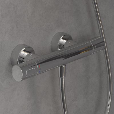 Zestaw Villeroy & Boch Universal Taps & Fittings zestaw prysznicowy ścienny termostatyczny chrom (TVS00001700061, TVS10900400061)