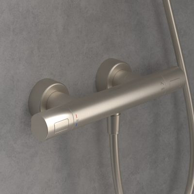 Villeroy & Boch Universal Taps & Fittings bateria prysznicowa ścienna termostatyczna nikiel szczotkowany TVS00001700064