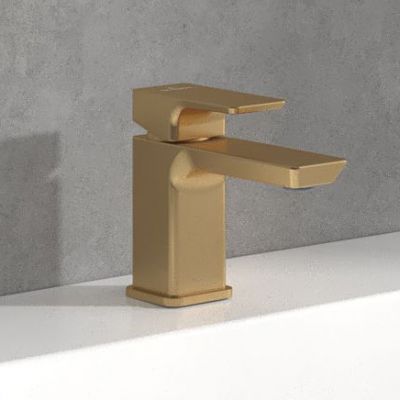 Villeroy & Boch Subway 3.0 bateria umywalkowa stojąca złoty szczotkowany TVW11200100176