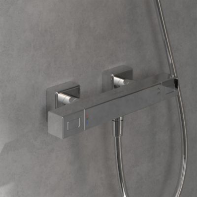 Zestaw Villeroy & Boch Universal Taps & Fittings zestaw prysznicowy ścienny termostatyczny chrom (TVS00001800061, TVS10900700061)