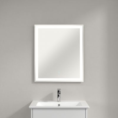 Villeroy & Boch Finero umywalka z szafką 65 cm i lustrem zestaw meblowy glossy white S00301DHR1