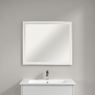 Villeroy & Boch Finero umywalka z szafką 80 cm i lustrem zestaw meblowy glossy white S00302DHR1