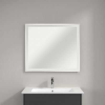 Villeroy & Boch Finero umywalka z szafką 80 cm i lustrem zestaw meblowy glossy grey S00302FPR1