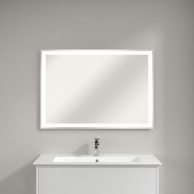 Villeroy & Boch Finero umywalka z szafką 100 cm i lustrem zestaw meblowy glossy white S00303DHR1