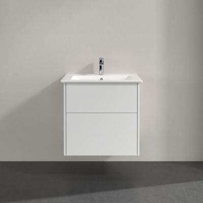 Villeroy & Boch Finero umywalka z szafką 65 cm i lustrem zestaw meblowy glossy white S00301DHR1