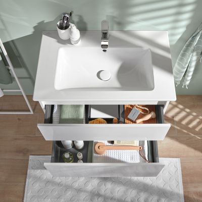 Villeroy & Boch Finero umywalka z szafką 80 cm zestaw meblowy glossy white S00502DHR1