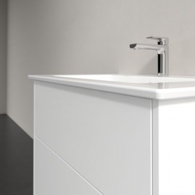 Villeroy & Boch Finero umywalka z szafką 80 cm i lustrem zestaw meblowy glossy white S00302DHR1