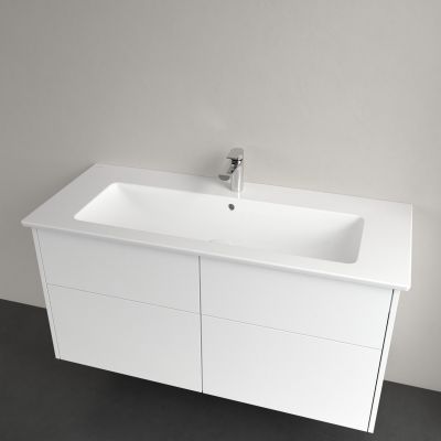 Villeroy & Boch Finero umywalka z szafką 120 cm i lustrem zestaw meblowy glossy white S00304DHR1