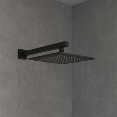Zestaw Villeroy & Boch Universal Taps & Fittings zestaw prysznicowy, podtynkowy termostatyczny z deszczownicą czarny mat (TVD00065100000, TVD000653000K5, TVC000002000K5, TVC000454530K5, TVS109007000K5, TVC000457000K5)