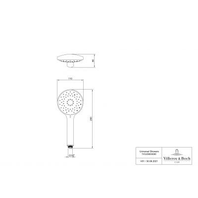 Villeroy & Boch Universal Showers słuchawka prysznicowa chrom TVS10900300061