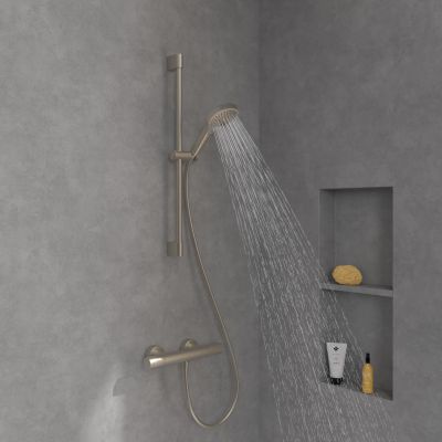 Villeroy & Boch Verve Showers zestaw prysznicowy ścienny nikiel szczotkowany TVS10900700064