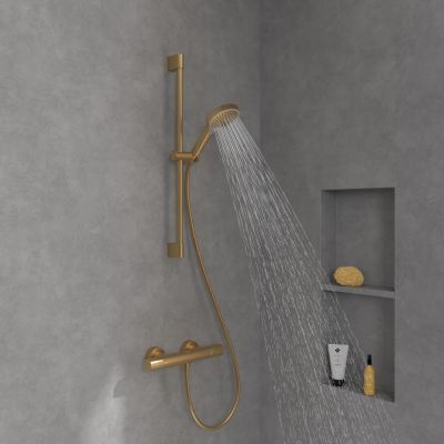 Villeroy & Boch Verve Showers zestaw prysznicowy ścienny złoty szczotkowany TVS10900700076