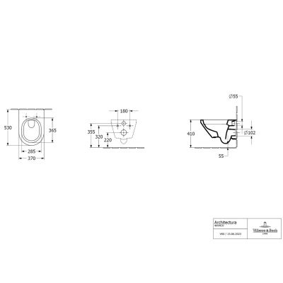 Villeroy & Boch Architectura TwistFlush [e3] combi-pack zestaw miska bez kołnierza CeramicPlus z deską wolnoopadającą Weiss Alpin 4694CLR1
