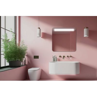 Venti Malmo lustro 60x60 cm kwadratowe z oświetleniem