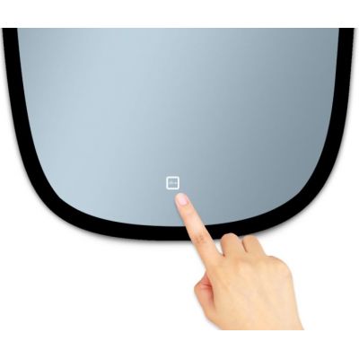 Venti Breza Loft Ambiente II lustro 45x90 cm prostokątne z oświetleniem czarny