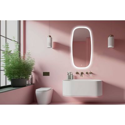 Venti Breza lustro 45x90 cm prostokątne z oświetleniem