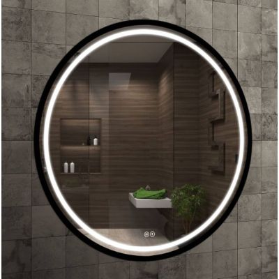 Venti Baltic lustro 90 cm okrągłe z matą grzewczą czarne