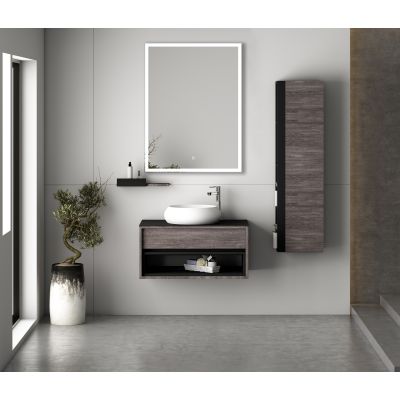 Venti Prymus lustro 60x80 cm prostokątne z oświetleniem srebrne