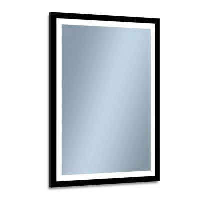 Outlet - Venti Luxled lustro 60x80 cm pionowe/poziome z podświetleniem czarny mat