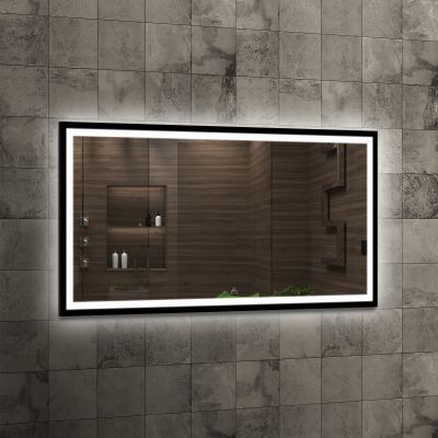 Venti Luxled lustro 120x60 cm pionowe/poziome z podświetleniem czarny