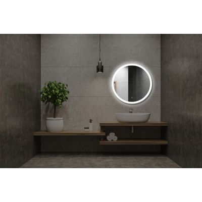 Venti Ring lustro 60x60 cm okrągłe z oświetleniem