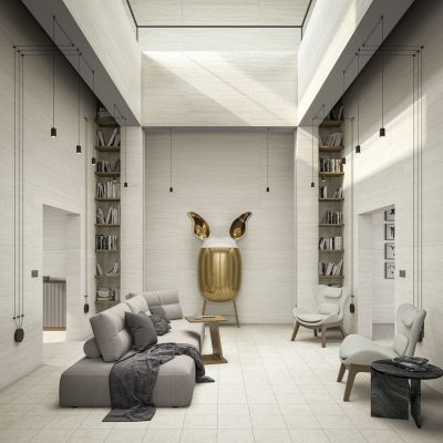 Vives London płytka ścienno-podłogowa 80x80 cm beżowa-biała