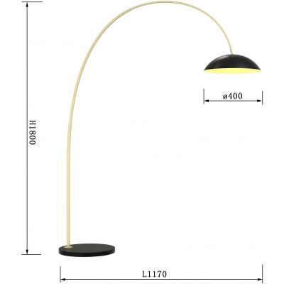 Aviano Rosskoff lampa stojąca 1x21 W czarna 3001-104