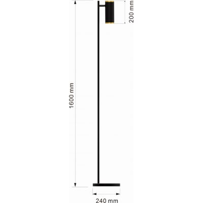 Aviano Toulouse lampa stojąca 1x10 W czarna 3003-104