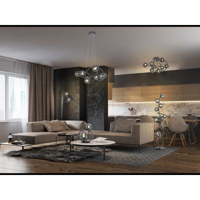 Aviano Nancy lampa stojąca 9x3,5 W czarna 3014-905