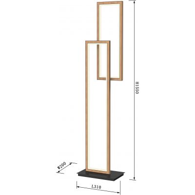 Aviano Pescara lampa stojąca 2x10,5 W czarna 3023-206