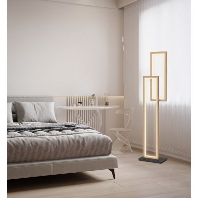 Aviano Pescara lampa stojąca 2x10,5 W czarna 3023-206